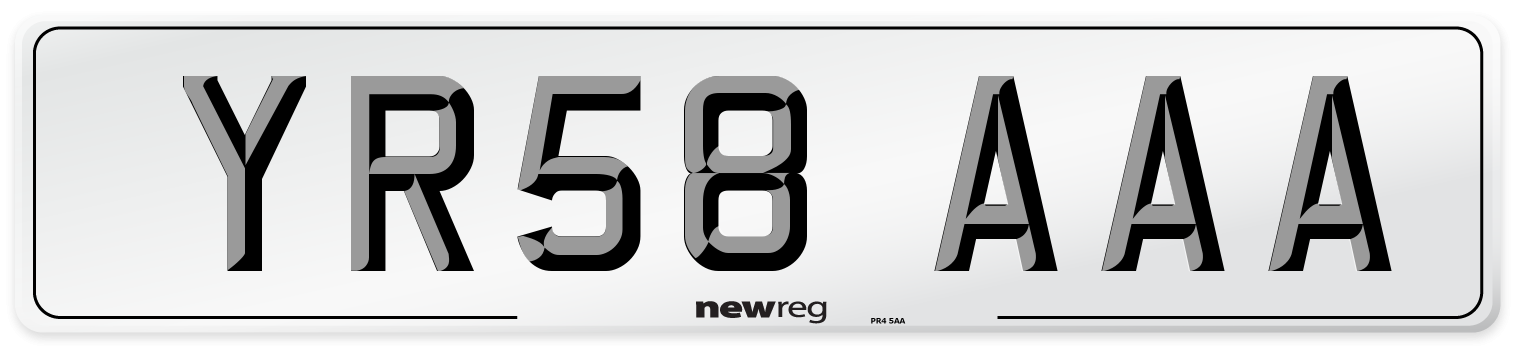 YR58 AAA Number Plate from New Reg